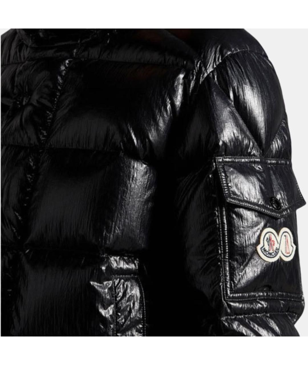 MONCLER Черная полиамидовая куртка, фото 5
