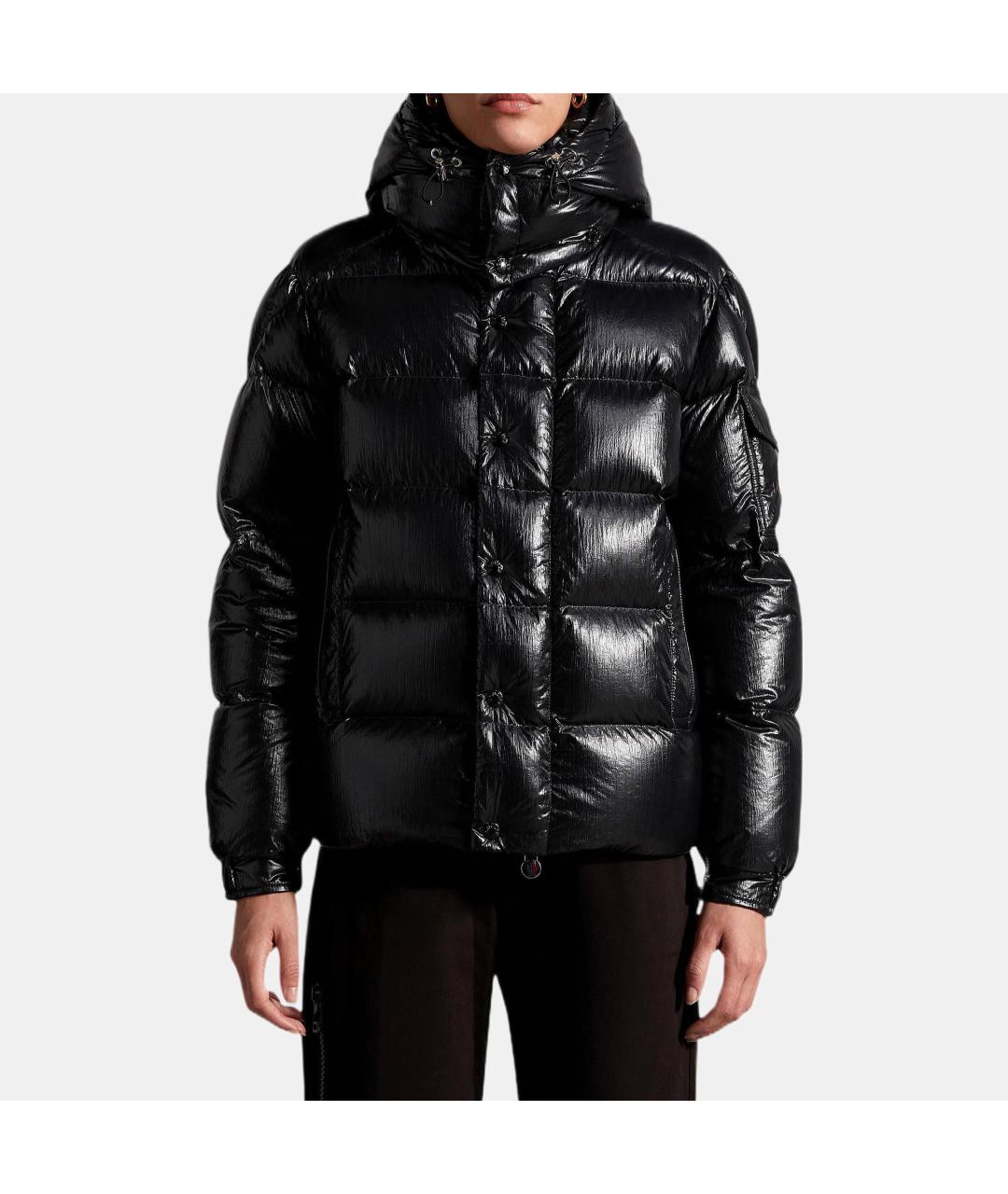 MONCLER Черная полиамидовая куртка, фото 2