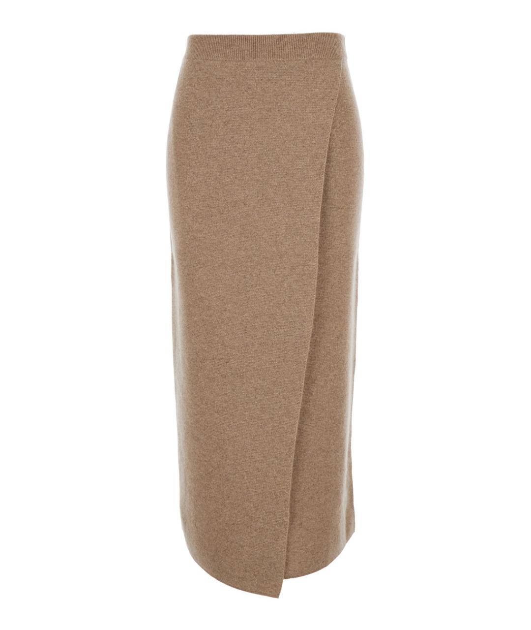 MAX MARA Бежевая шерстяная юбка миди, фото 1