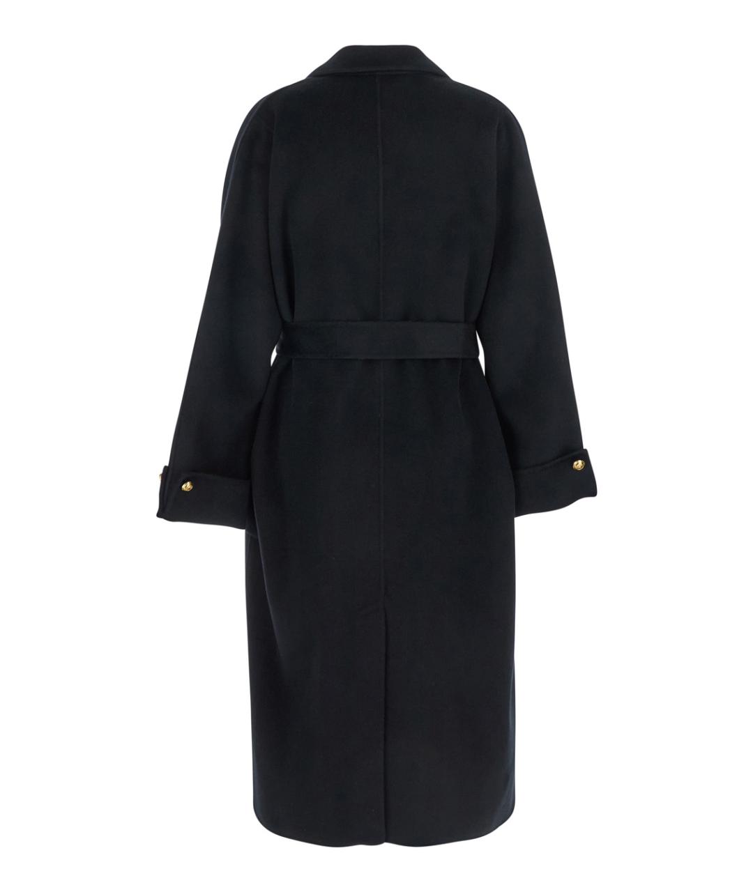 ELISABETTA FRANCHI Черное шерстяное пальто, фото 2