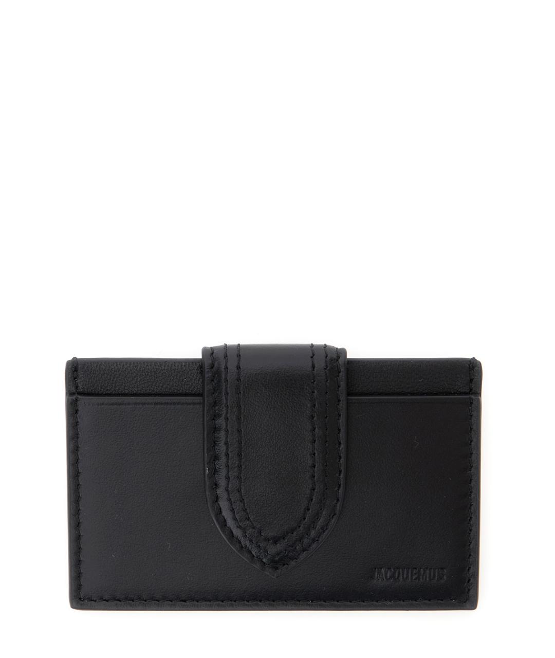 JACQUEMUS Черный кожаный кошелек, фото 1