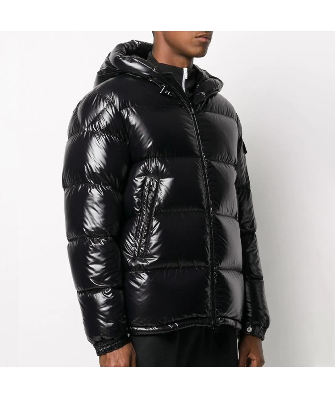 MONCLER Черный пуховик, фото 3