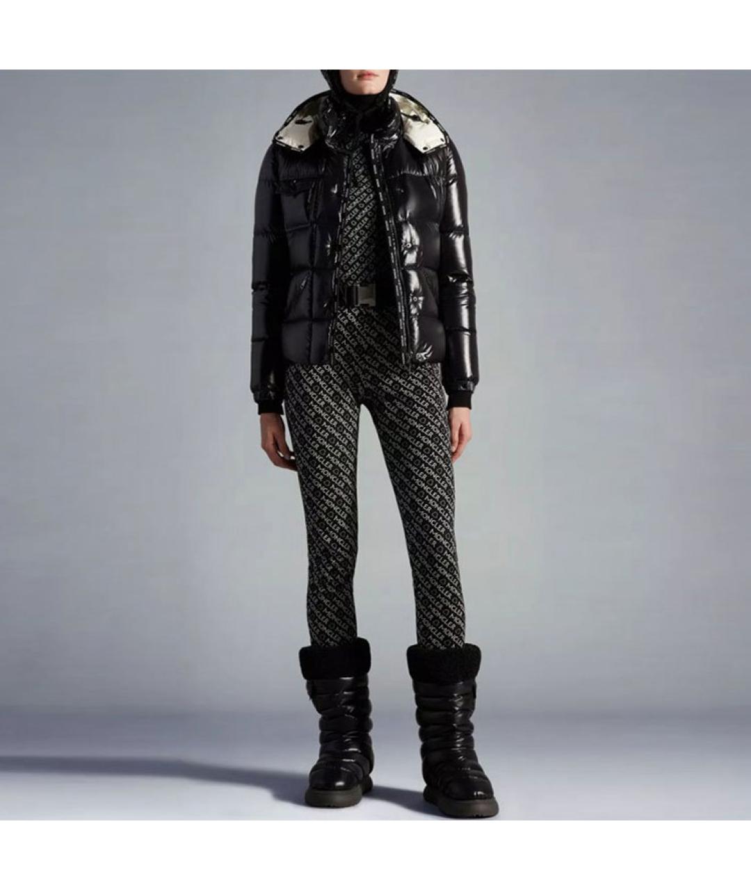 MONCLER Черный пуховик, фото 2