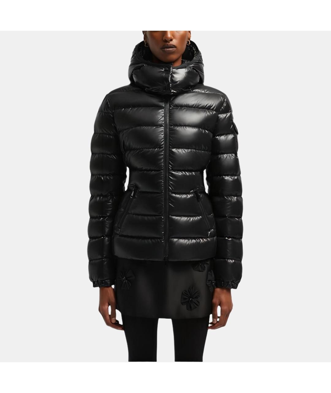 MONCLER Черный пуховик, фото 3