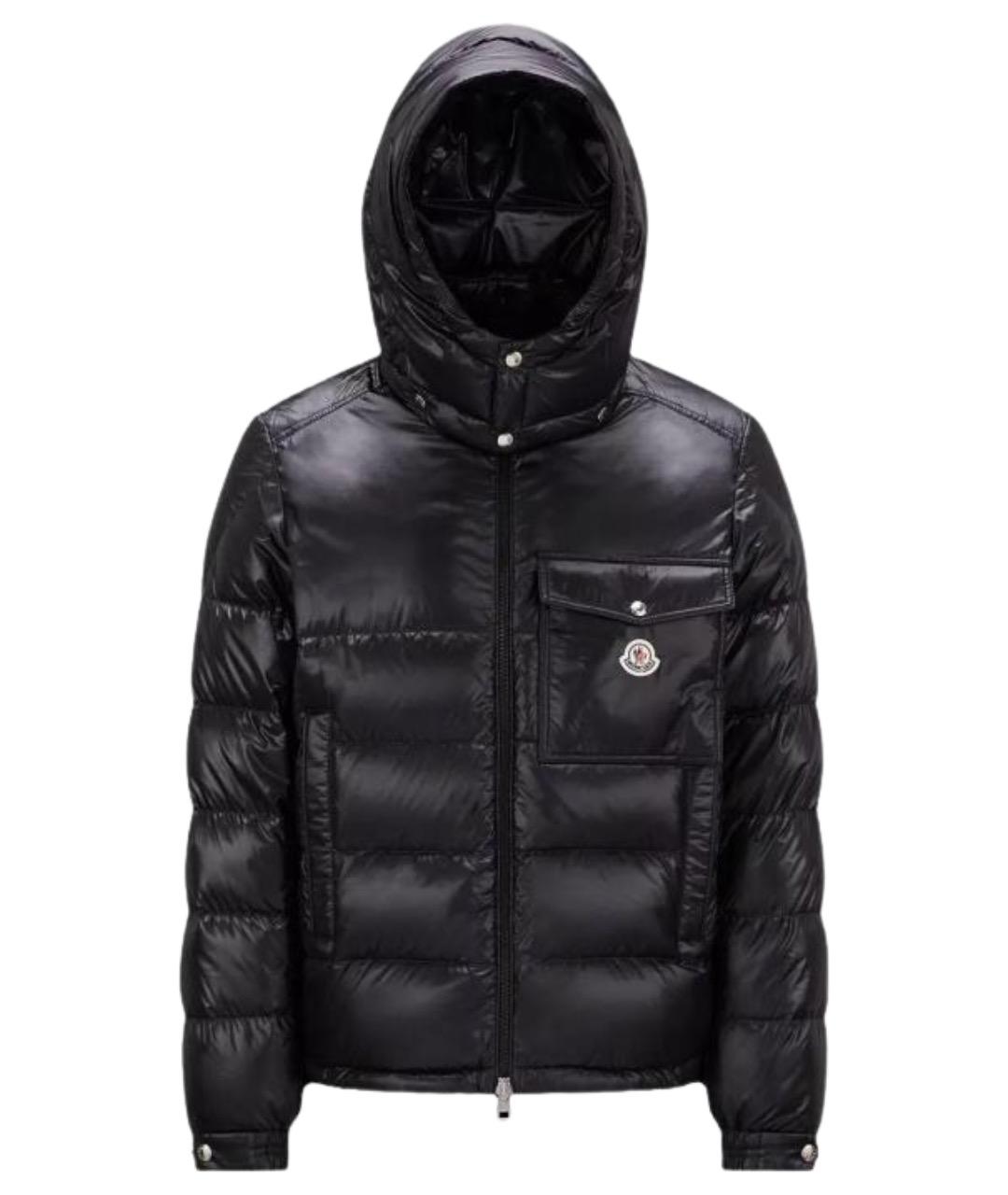MONCLER Черный пуховик, фото 1