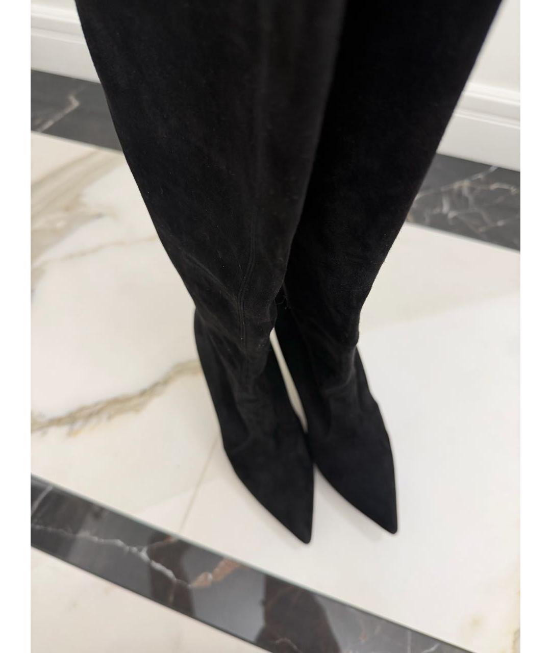 CASADEI Черные замшевые ботфорты, фото 3