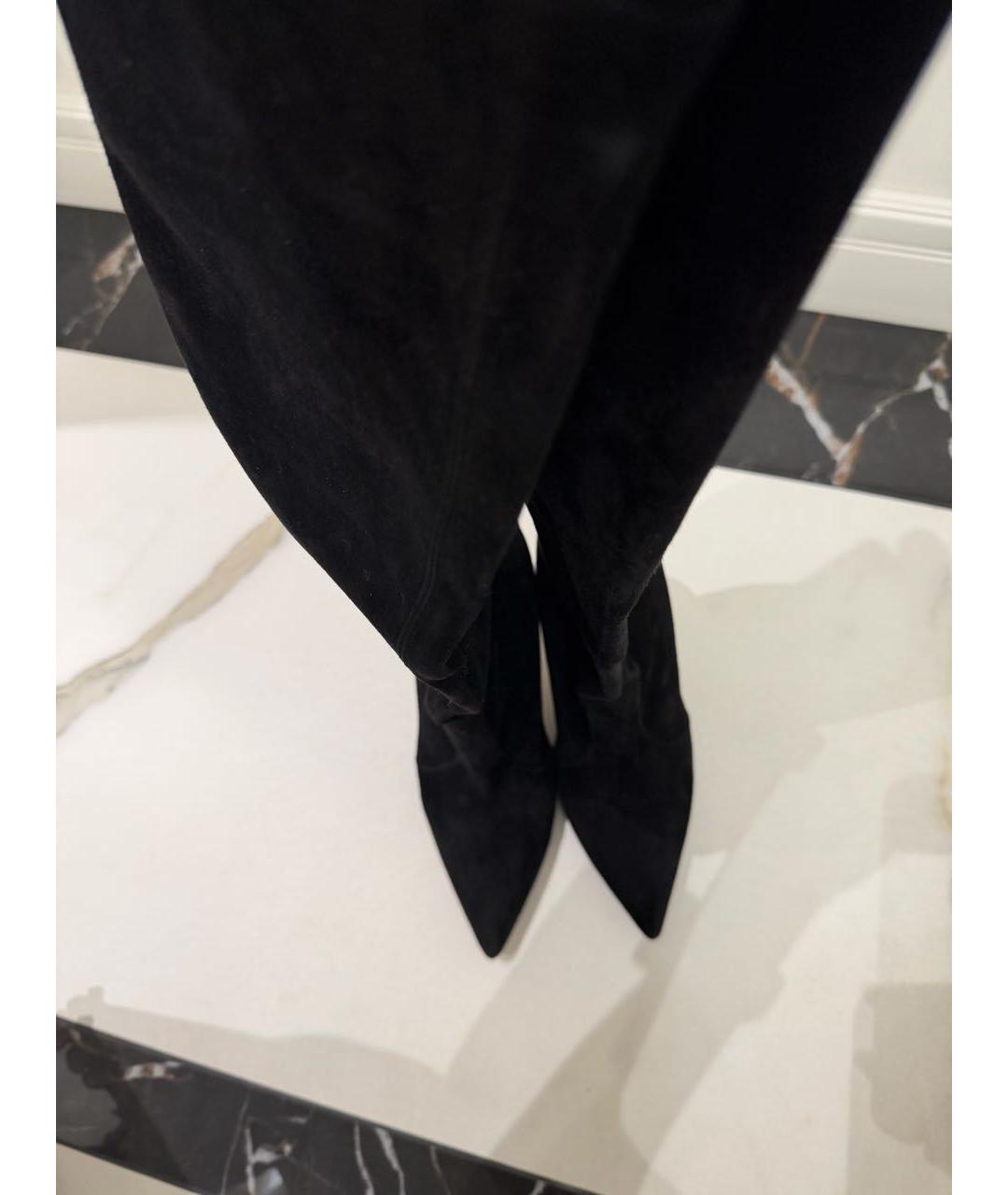 CASADEI Черные замшевые ботфорты, фото 2
