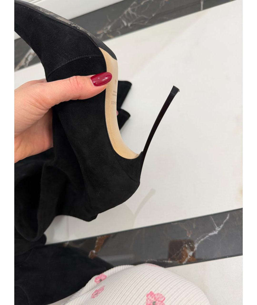 CASADEI Черные замшевые ботфорты, фото 5