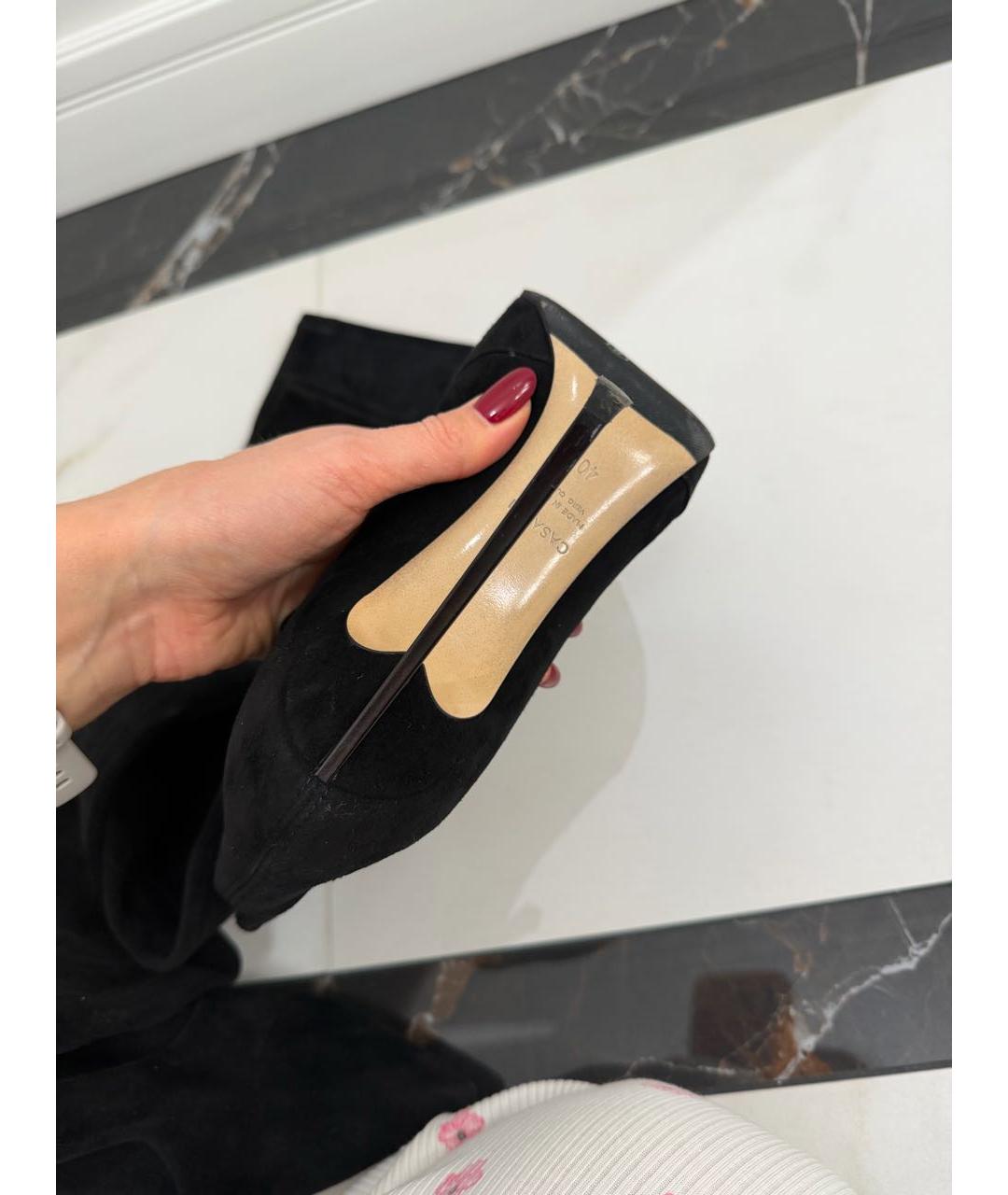 CASADEI Черные замшевые ботфорты, фото 7