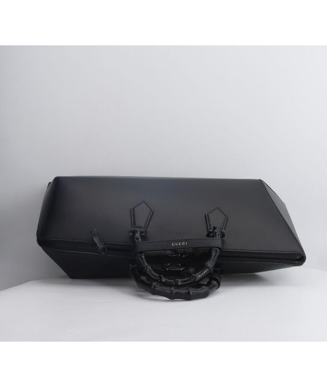 GUCCI Черная кожаная сумка с короткими ручками, фото 5