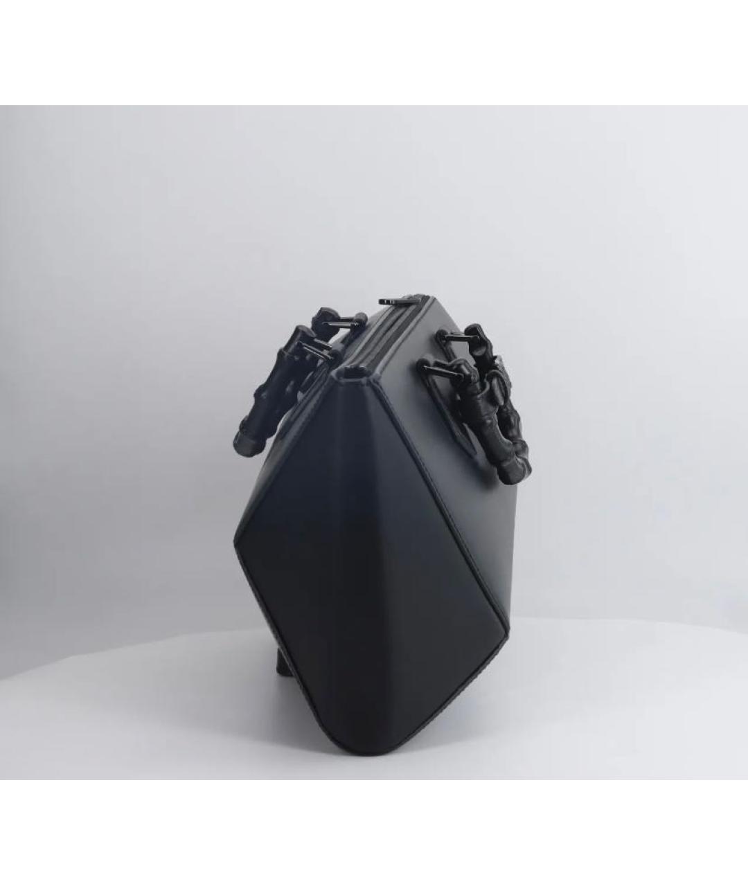 GUCCI Черная кожаная сумка с короткими ручками, фото 4