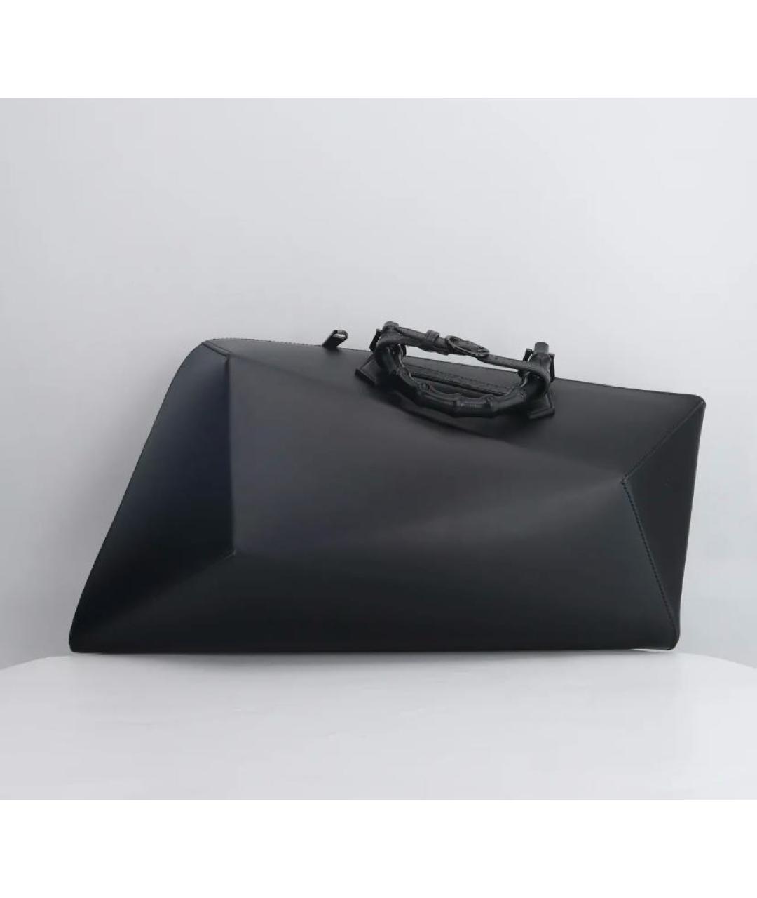 GUCCI Черная кожаная сумка с короткими ручками, фото 3