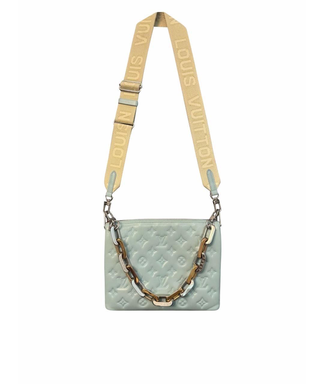 LOUIS VUITTON Голубая кожаная сумка через плечо, фото 1