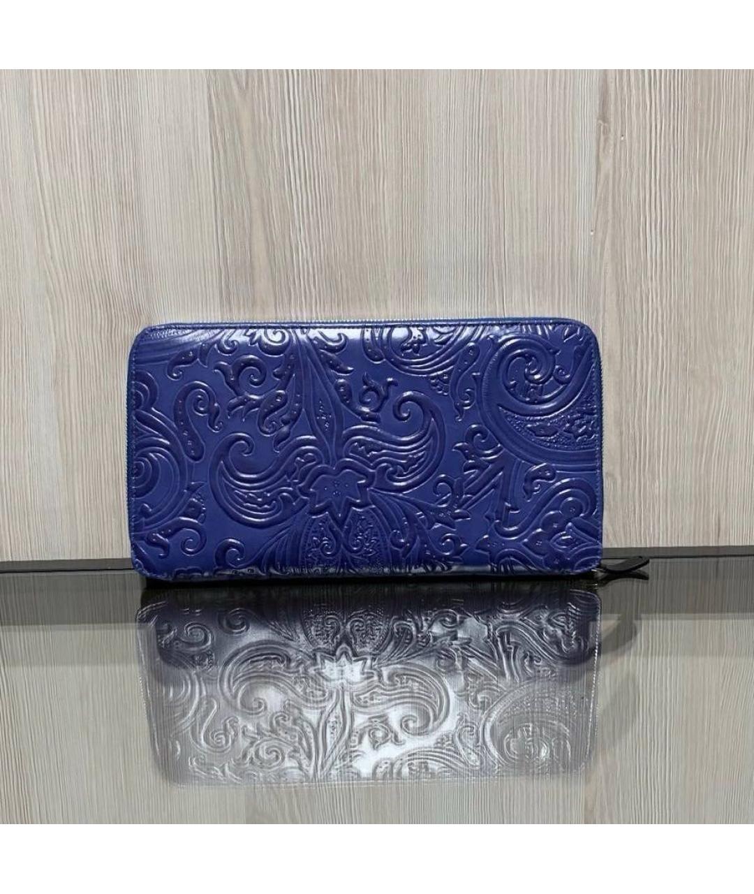 ETRO Синий кожаный кошелек, фото 9