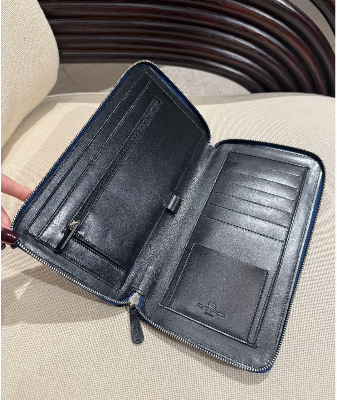 ETRO Синий кожаный кошелек, фото 6