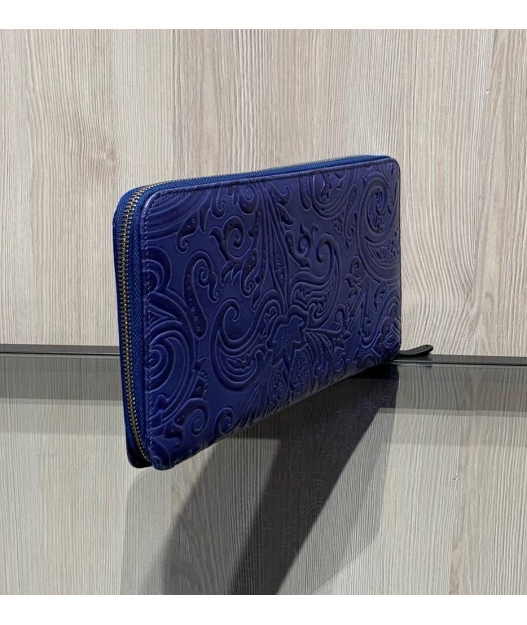 ETRO Синий кожаный кошелек, фото 3