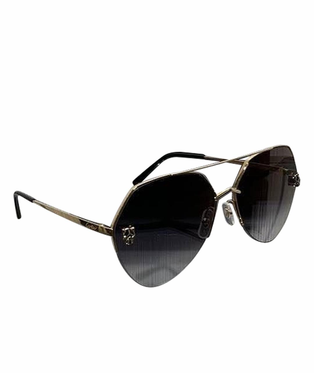CARTIER Черные металлические солнцезащитные очки, фото 1