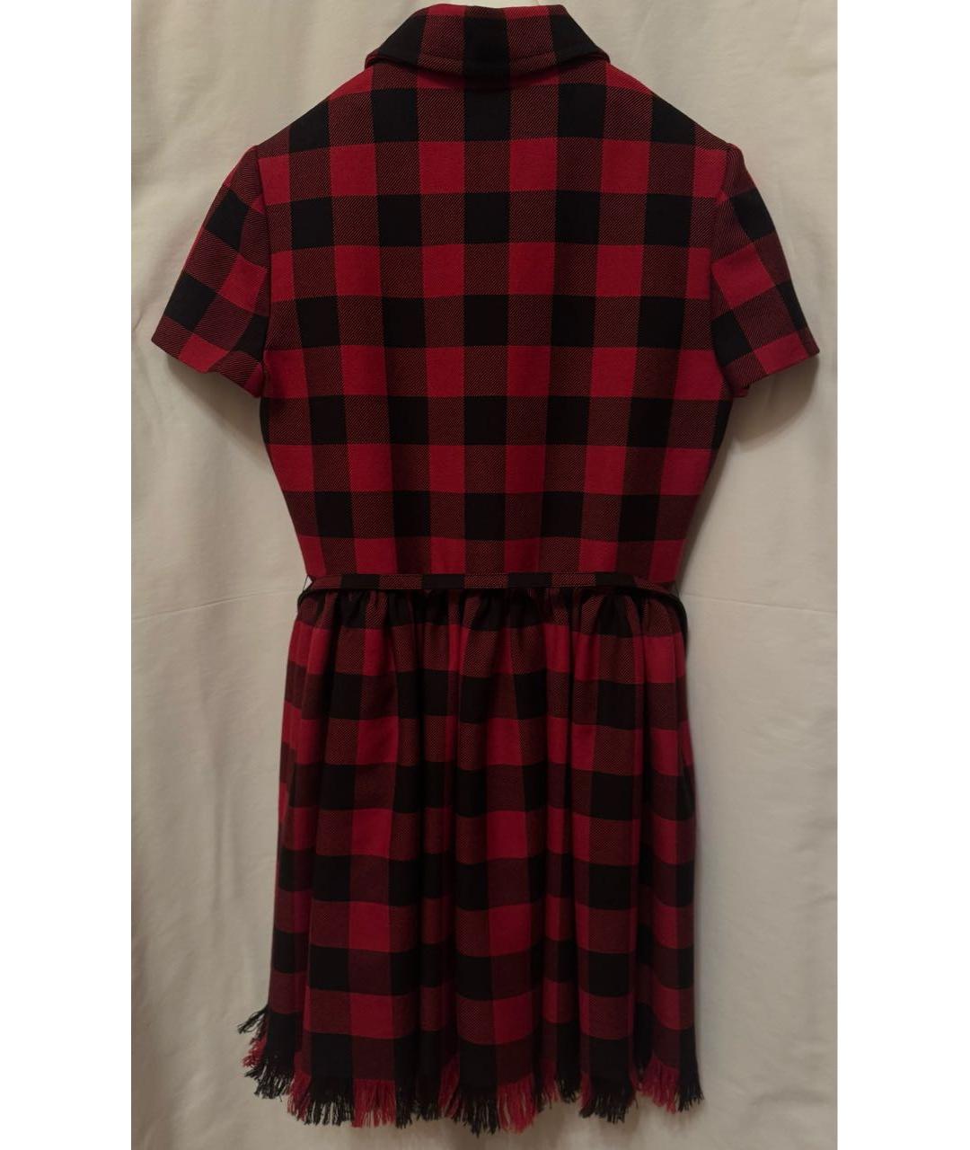 CHRISTIAN DIOR Красное шерстяное повседневное платье, фото 2