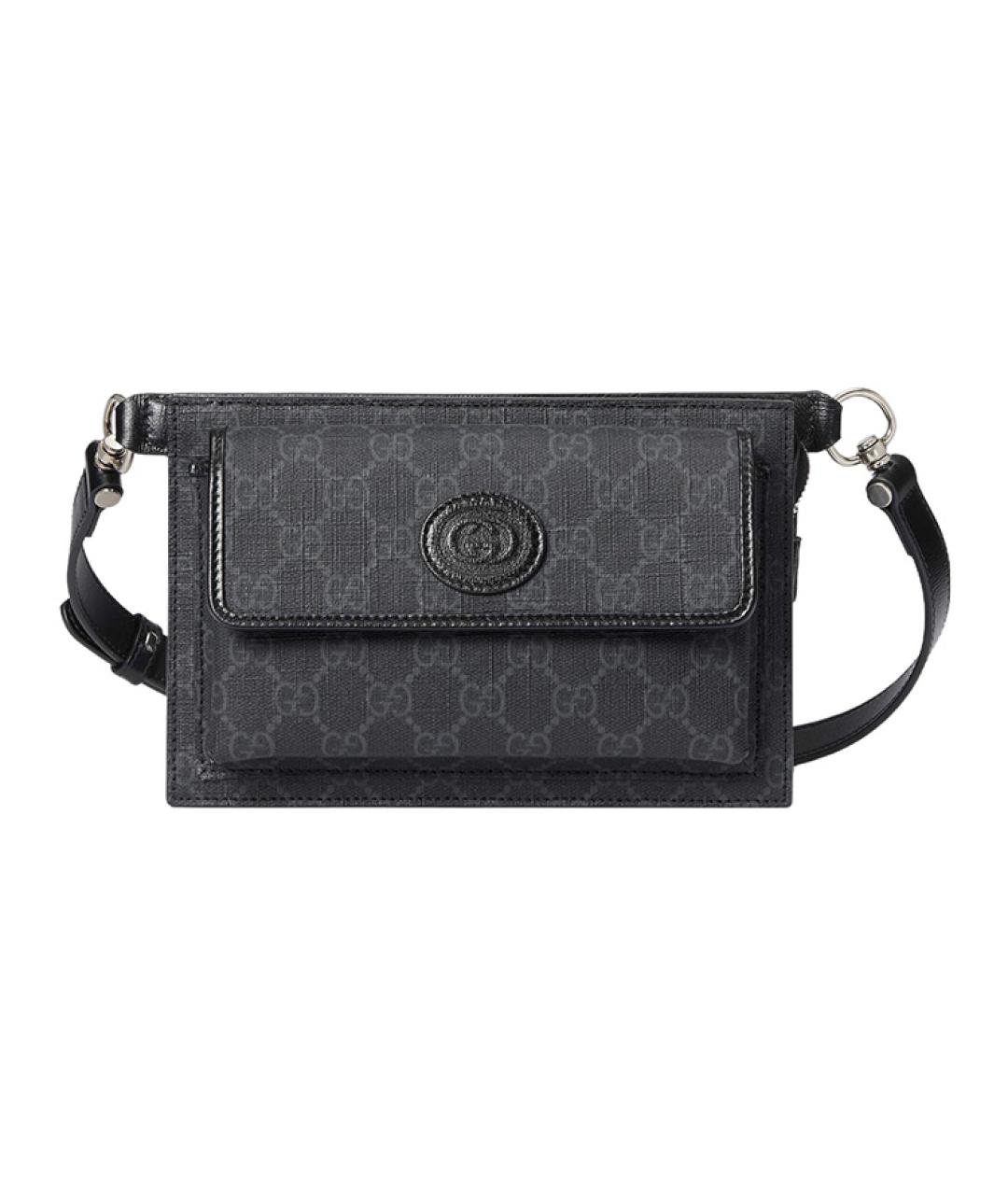 GUCCI Черная поясная сумка, фото 1