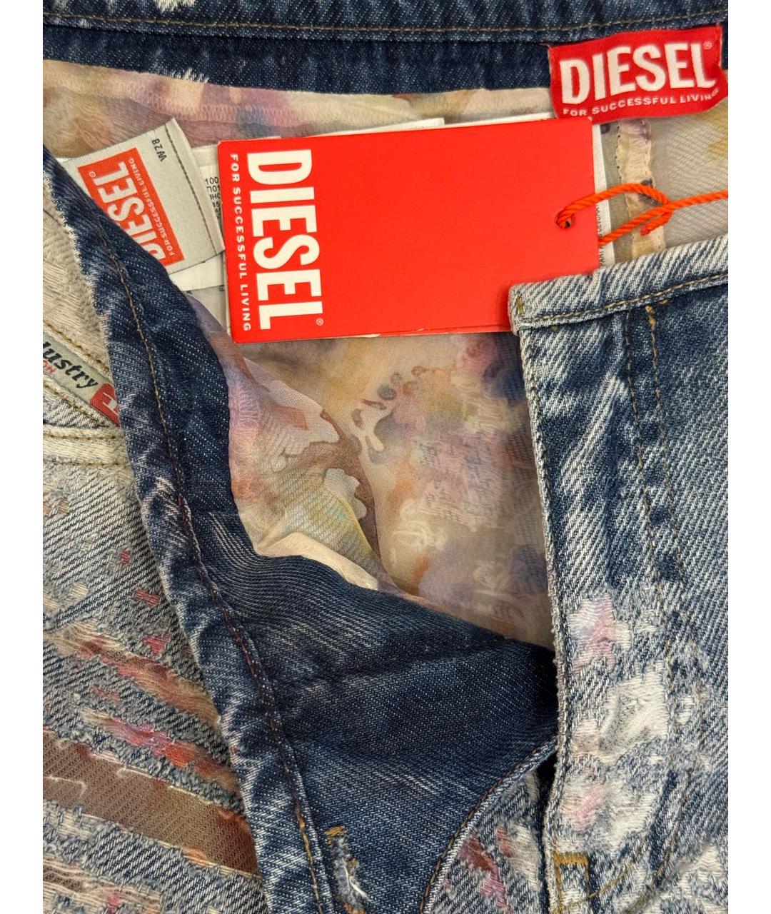 DIESEL Розовые хлопко-полиэстеровые джинсы клеш, фото 3