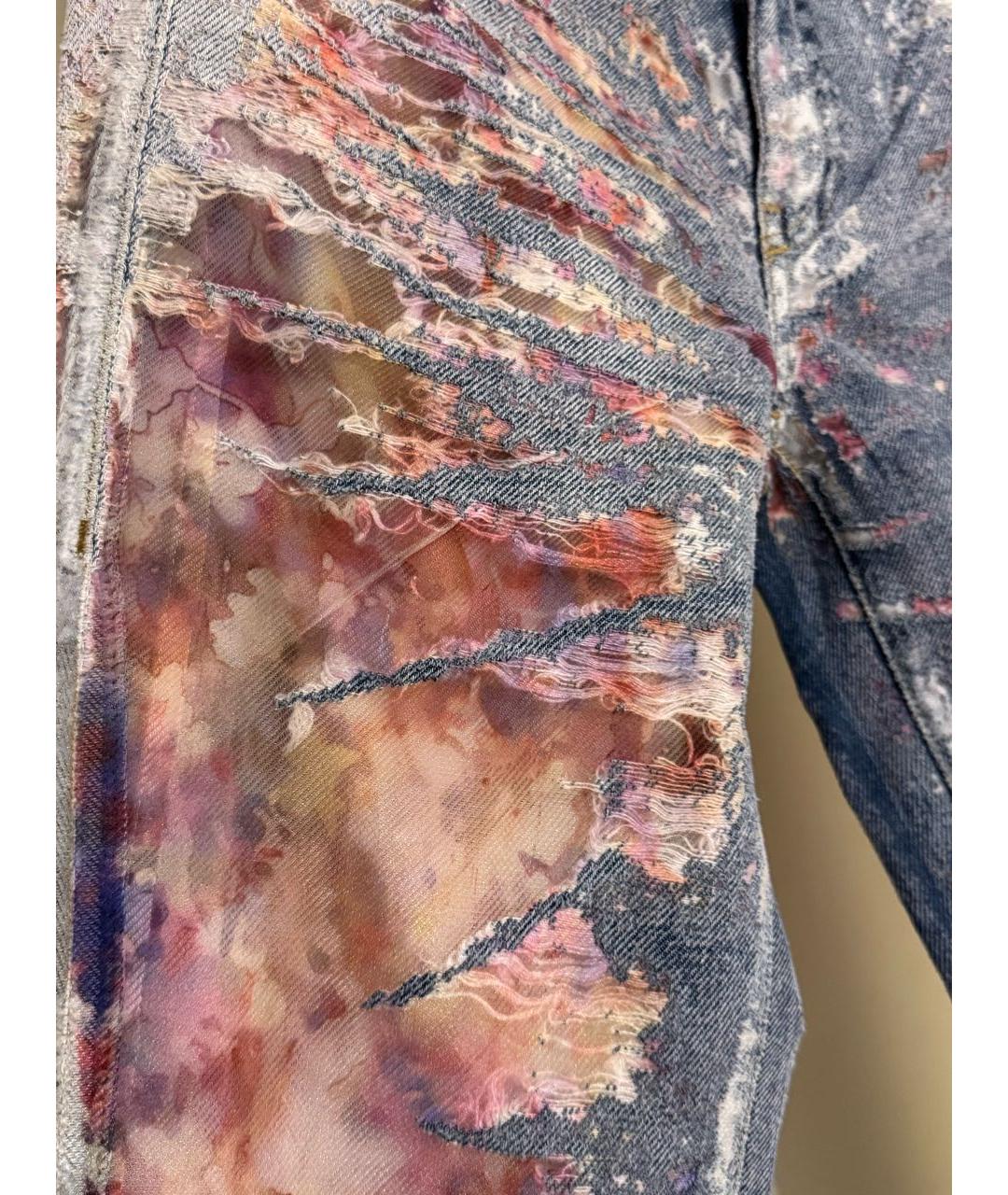 DIESEL Розовые хлопко-полиэстеровые джинсы клеш, фото 5