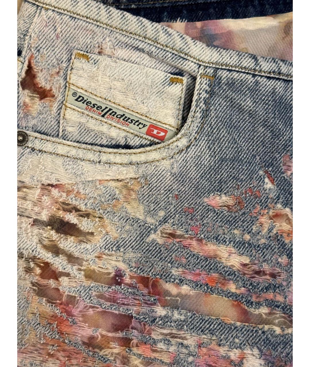 DIESEL Розовые хлопко-полиэстеровые джинсы клеш, фото 4