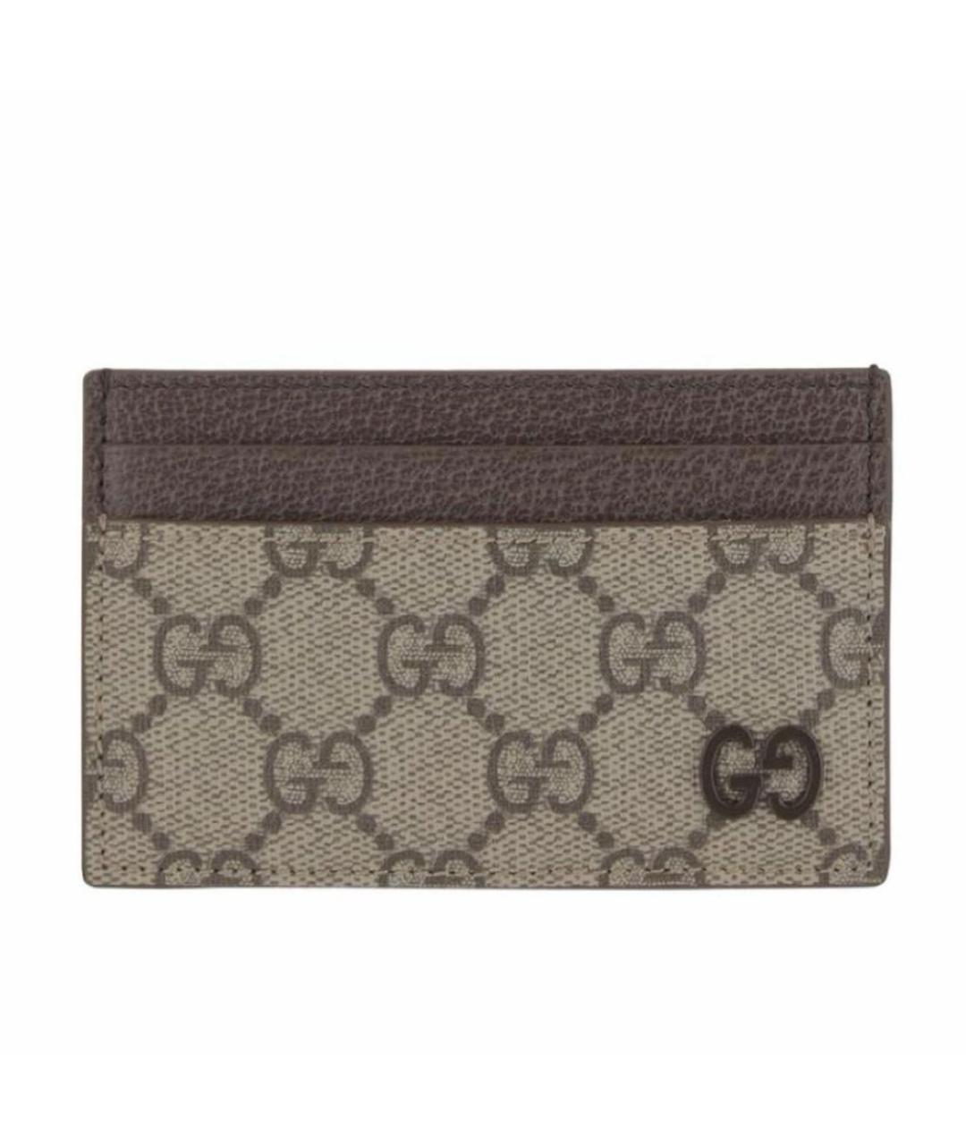 GUCCI Коричневый кожаный кардхолдер, фото 1