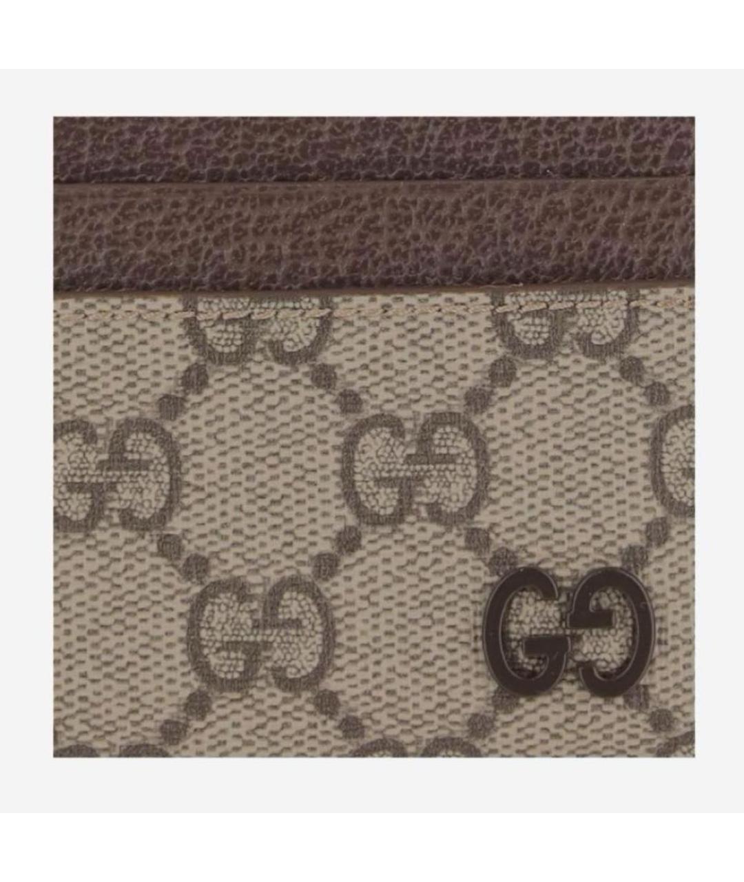 GUCCI Коричневый кожаный кардхолдер, фото 3