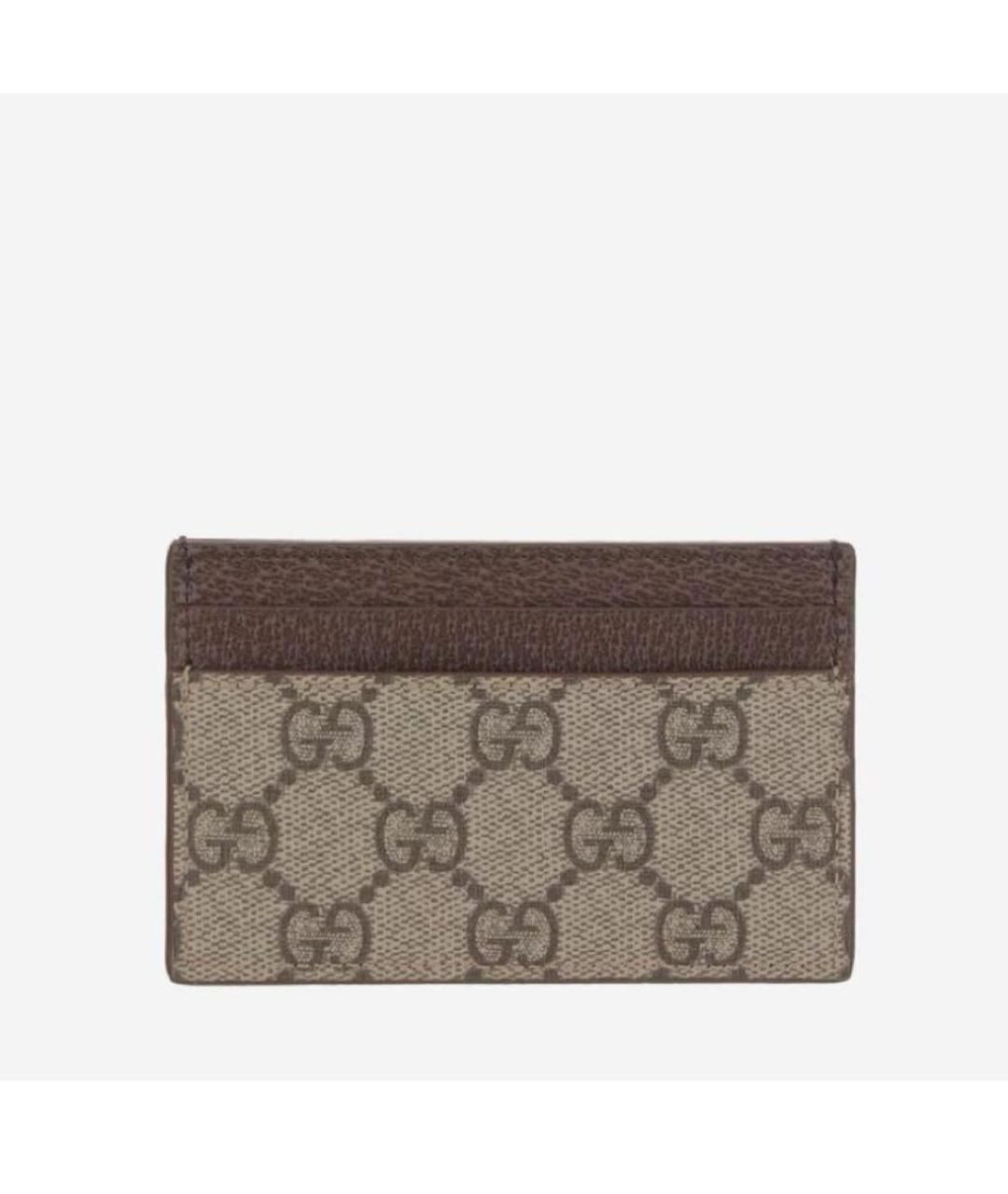 GUCCI Коричневый кожаный кардхолдер, фото 2
