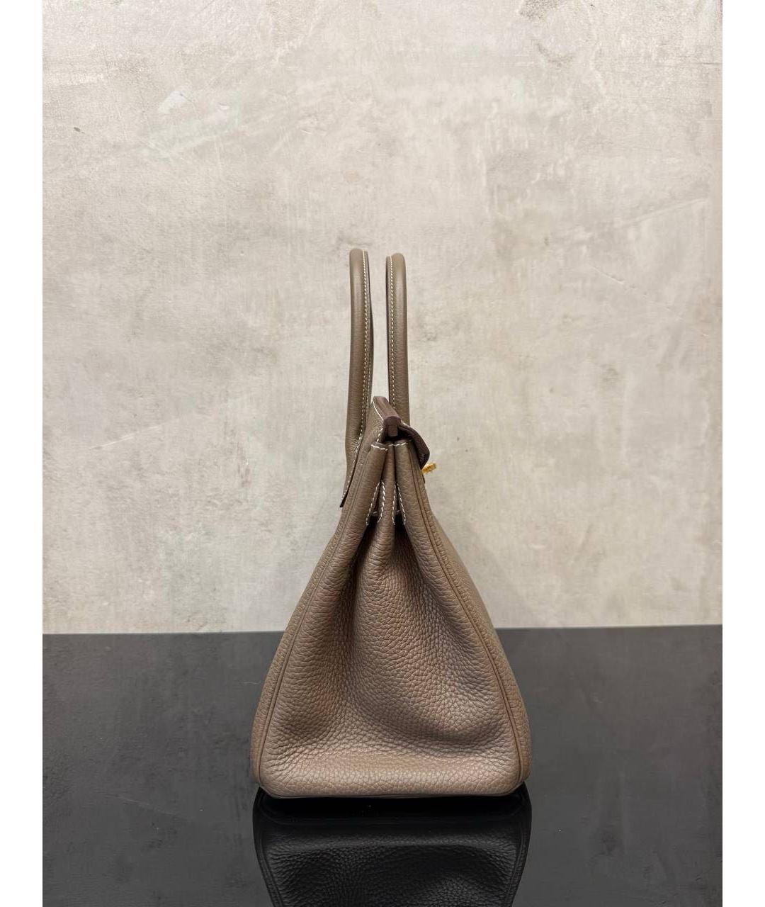 HERMES Коричневая кожаная сумка тоут, фото 3