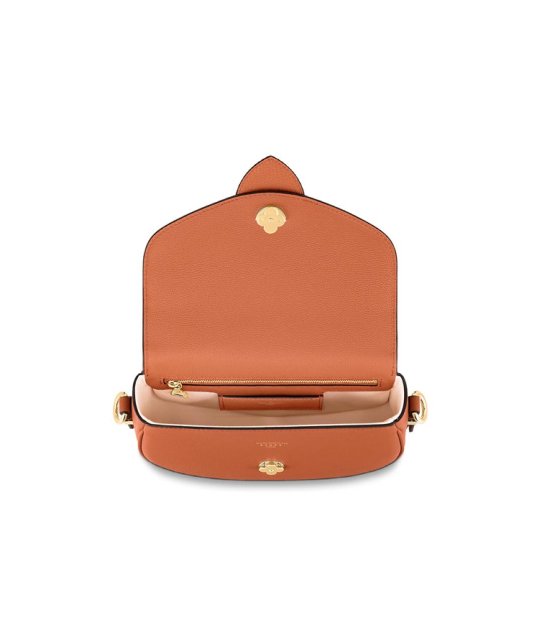 LOUIS VUITTON Коричневая кожаная сумка через плечо, фото 4