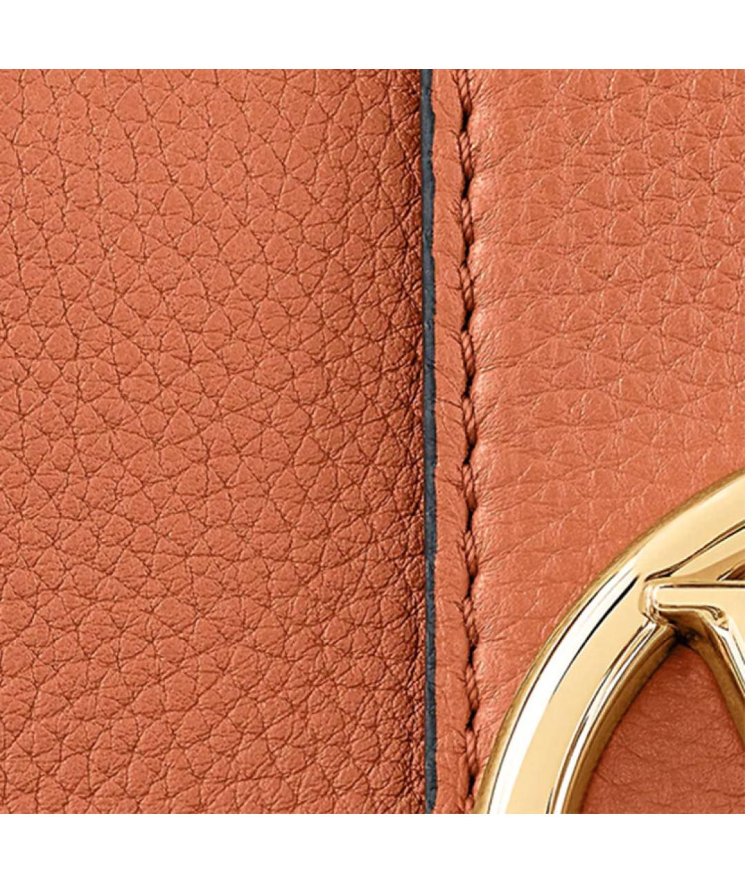 LOUIS VUITTON Коричневая кожаная сумка через плечо, фото 5