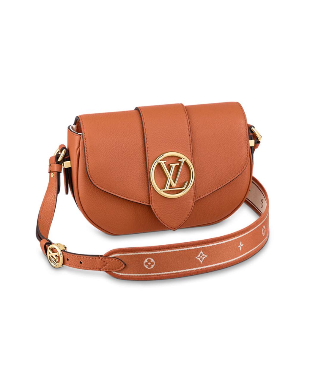 LOUIS VUITTON Коричневая кожаная сумка через плечо, фото 1