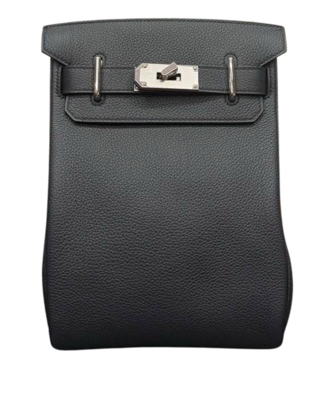 HERMES Черная кожаная сумка на плечо, фото 1