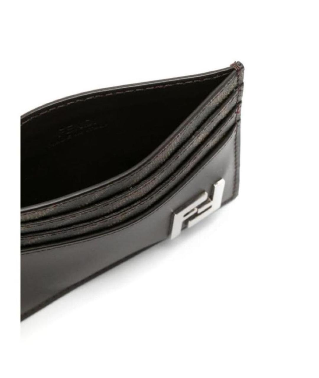 FENDI Коричневый кожаный кардхолдер, фото 3