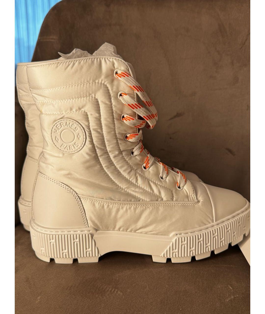 HERMES Белые синтетические ботинки, фото 9