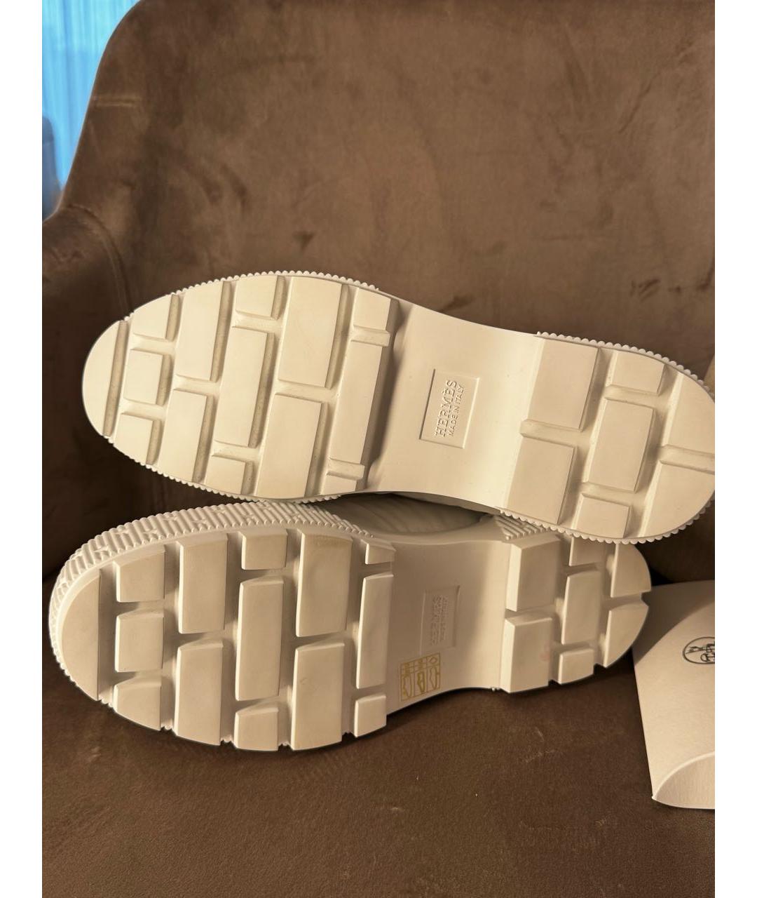 HERMES Белые синтетические ботинки, фото 5