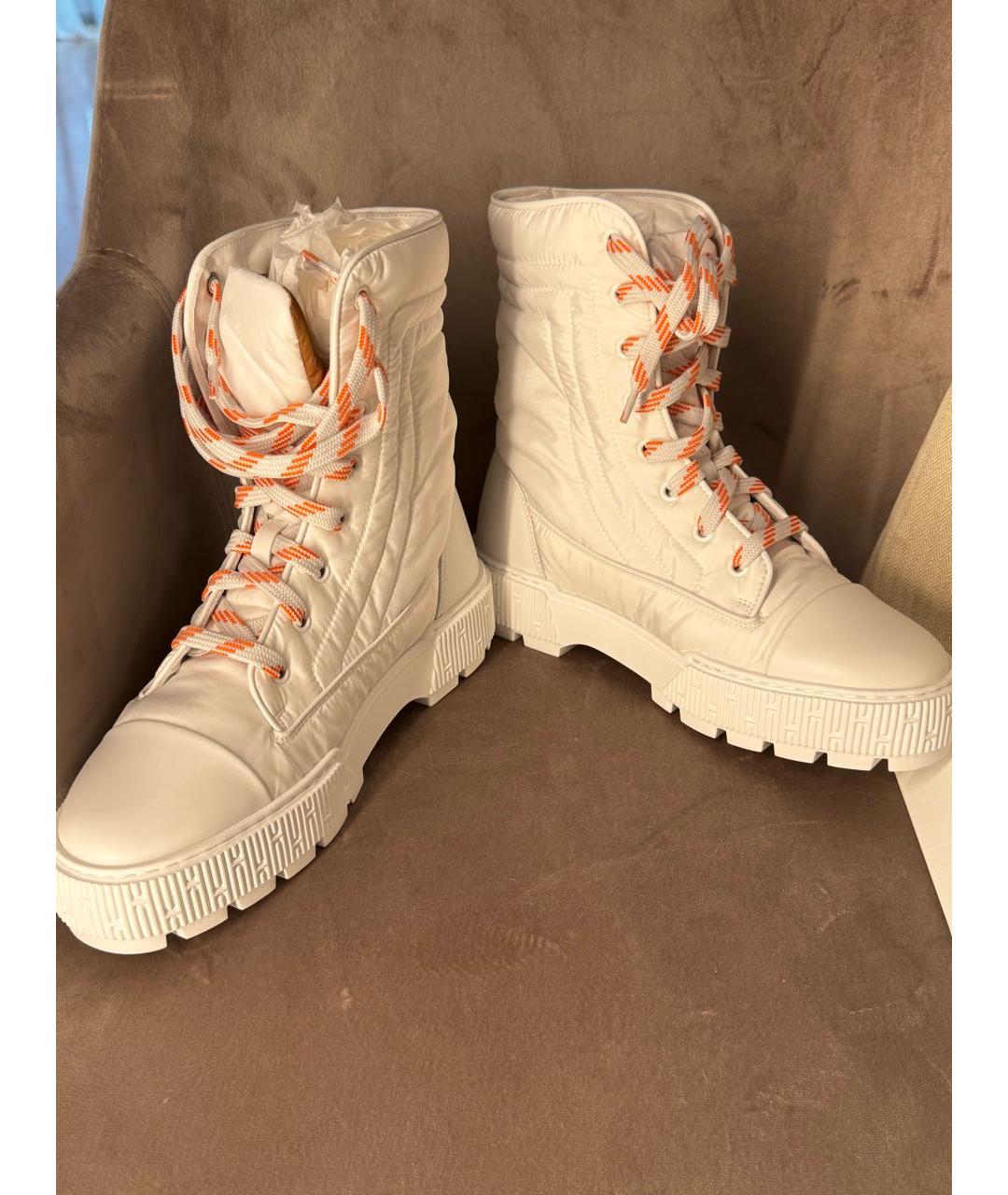 HERMES Белые синтетические ботинки, фото 3