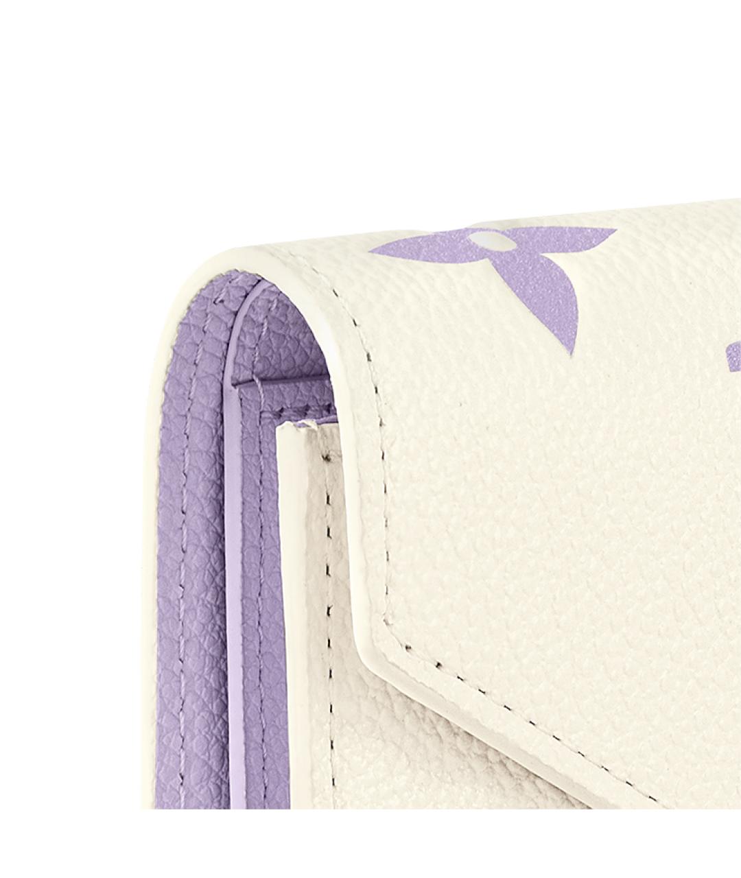 LOUIS VUITTON Белый кожаный кошелек, фото 5