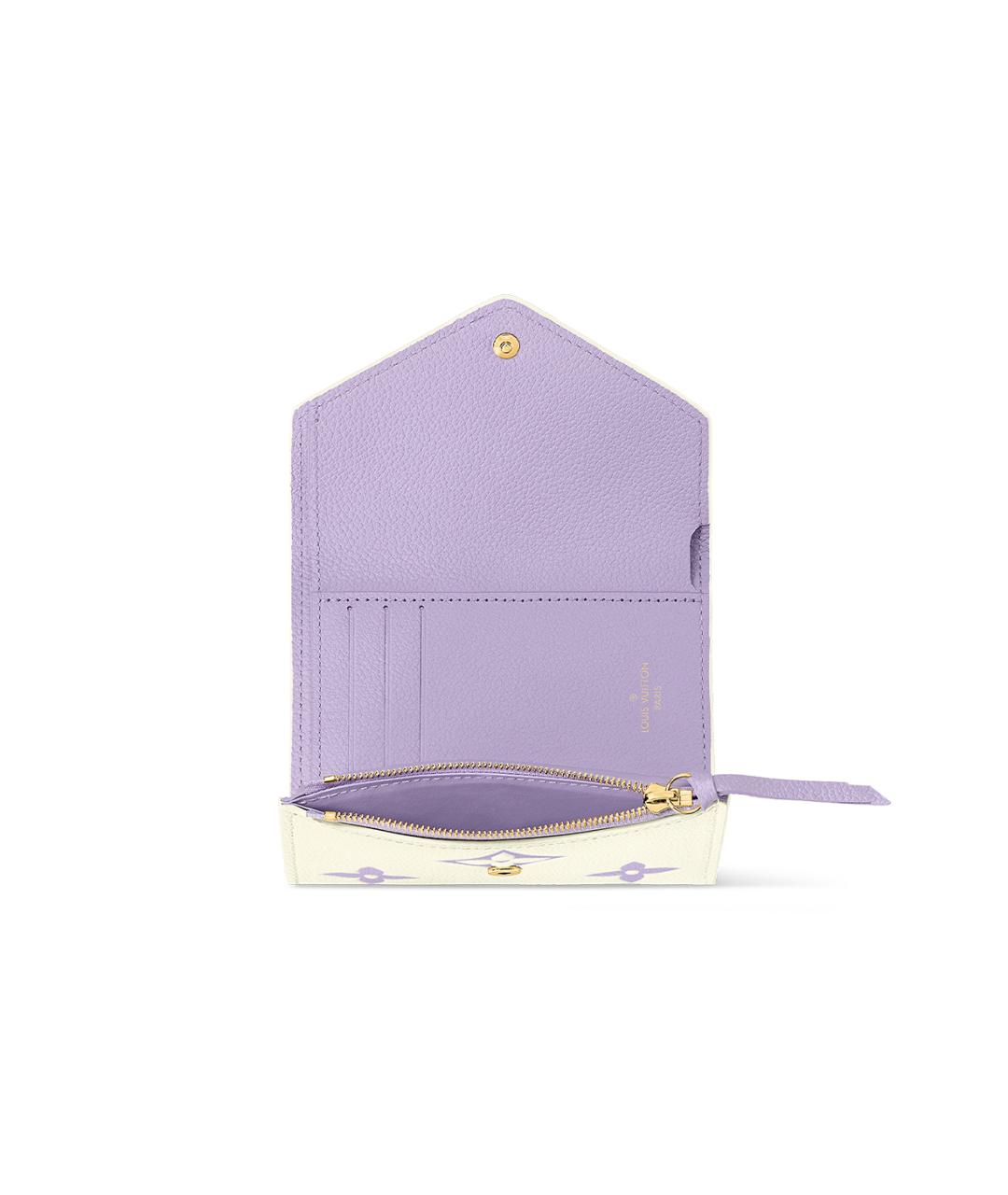 LOUIS VUITTON Белый кожаный кошелек, фото 4