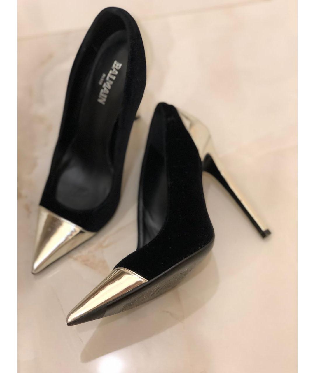 BALMAIN Черные кожаные туфли, фото 5