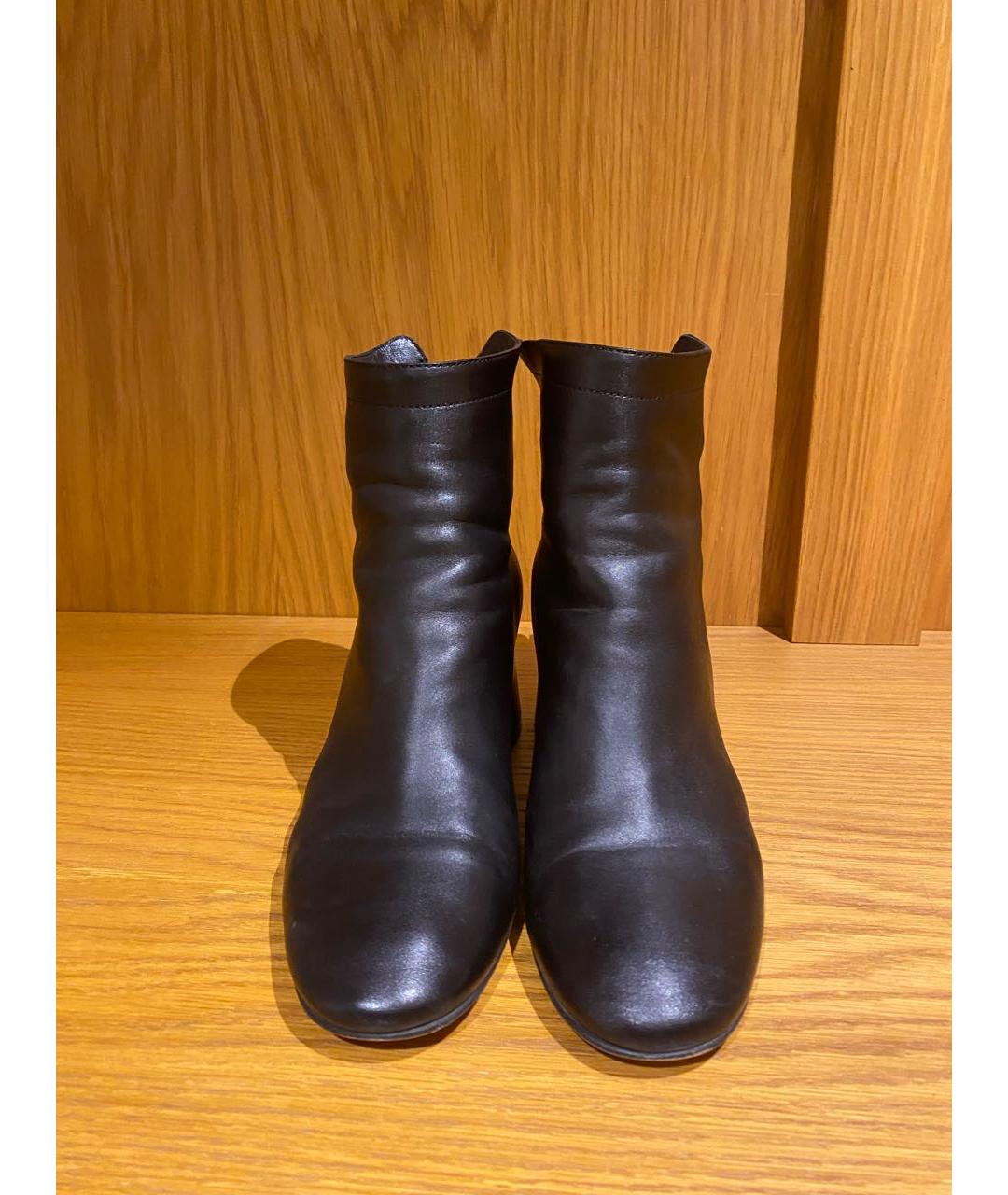 GIANVITO ROSSI Черные кожаные ботильоны, фото 2