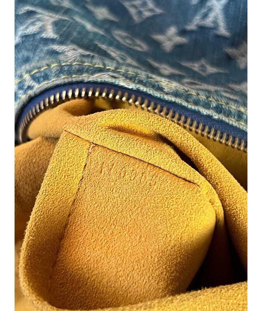 LOUIS VUITTON Синяя деним сумка с короткими ручками, фото 8
