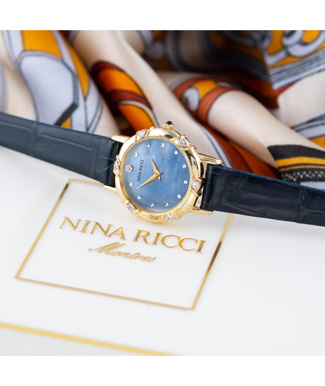 NINA RICCI Голубые металлические часы, фото 3