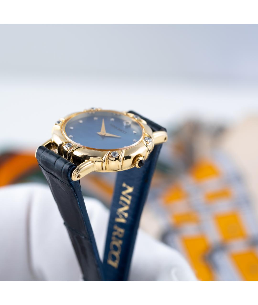 NINA RICCI Голубые металлические часы, фото 5