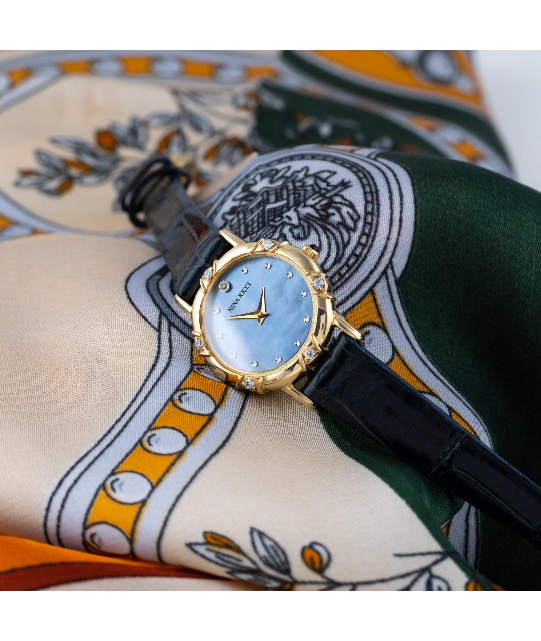 NINA RICCI Голубые металлические часы, фото 6