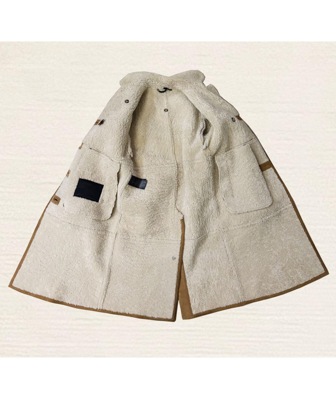 BURBERRY Коричневая шерстяная дубленка, фото 5