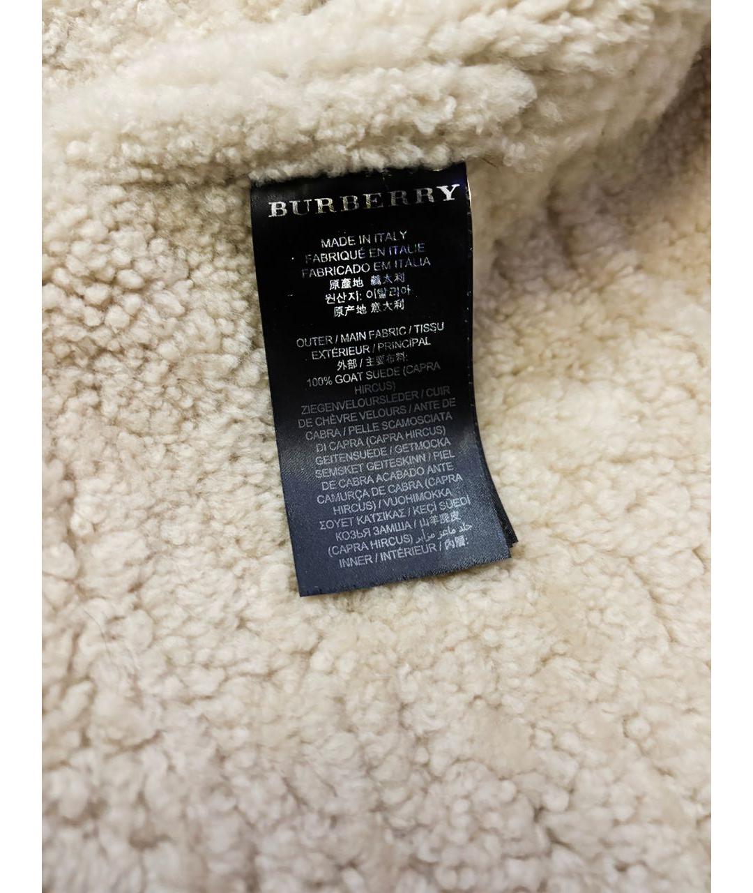 BURBERRY Коричневая шерстяная дубленка, фото 8