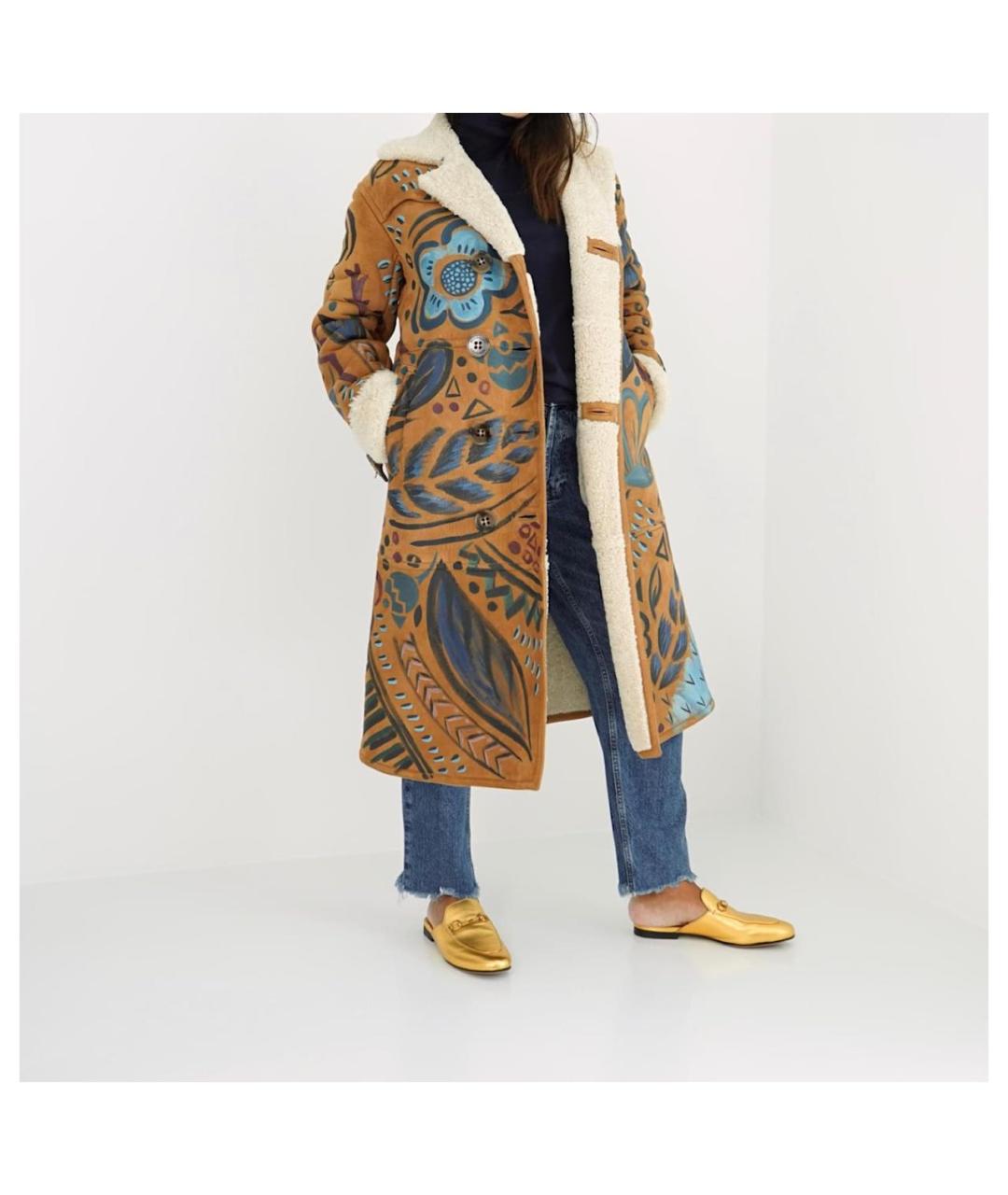 BURBERRY Коричневая шерстяная дубленка, фото 6