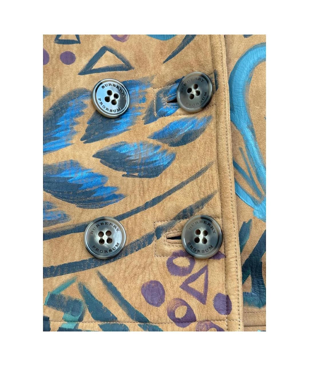 BURBERRY Коричневая шерстяная дубленка, фото 4